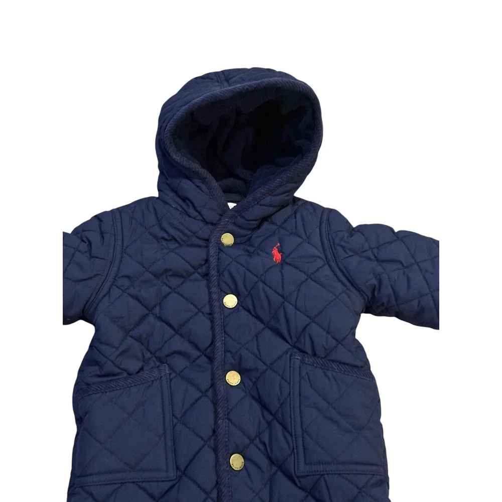 ralph lauren baby snow suit 6 months Blue